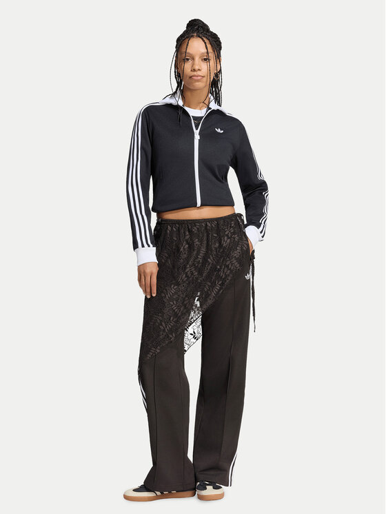 adidas adidas Долнище анцуг 2In1 Firebird Loose Track Trousers With Lace Skirt LG4275 Кафяв Relaxed Fit
