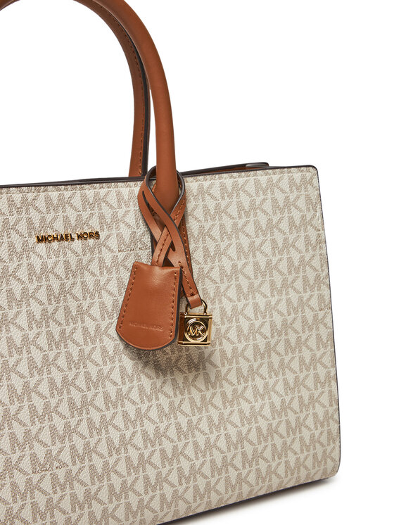MICHAEL Michael Kors MICHAEL Michael Kors Torebka Scarlett Medium Signature Logo Satchel 30F4GETS2B Beżowy
