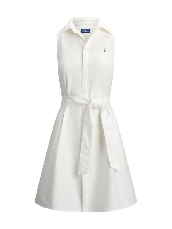Polo Ralph Lauren Polo Ralph Lauren Рокля тип риза 211968897001 Бял Regular Fit