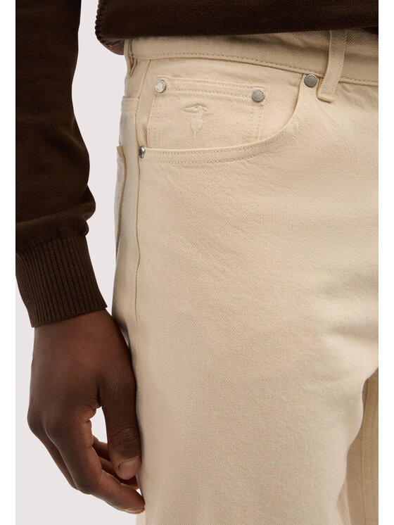 Trussardi Trussardi Jeansy P404H904859N0DE Kremowy Regular Fit