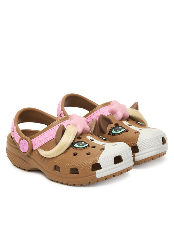 Crocs Crocs Pantoletten Toddler Classic IAM Horse Clog 211371 Braun