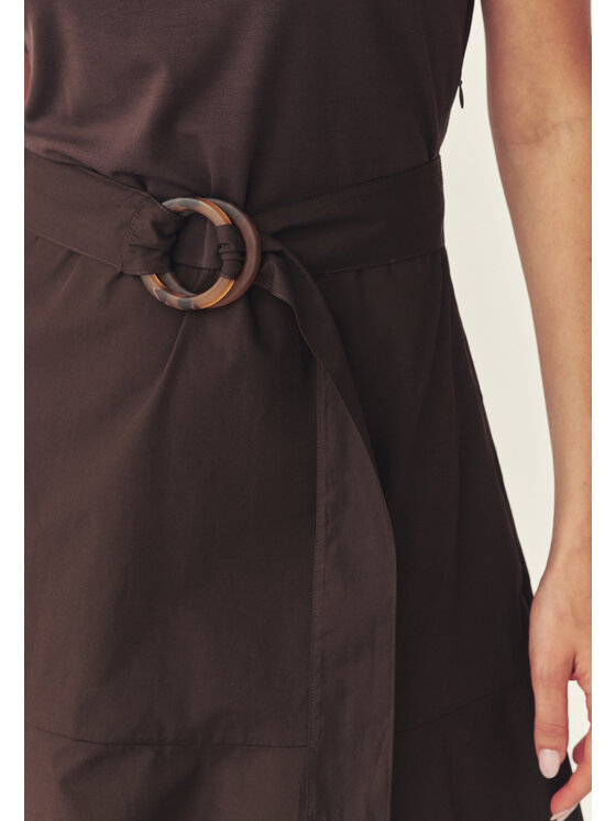 TATUUM TATUUM Úpletové šaty AKOR Hnědá Flare Fit
