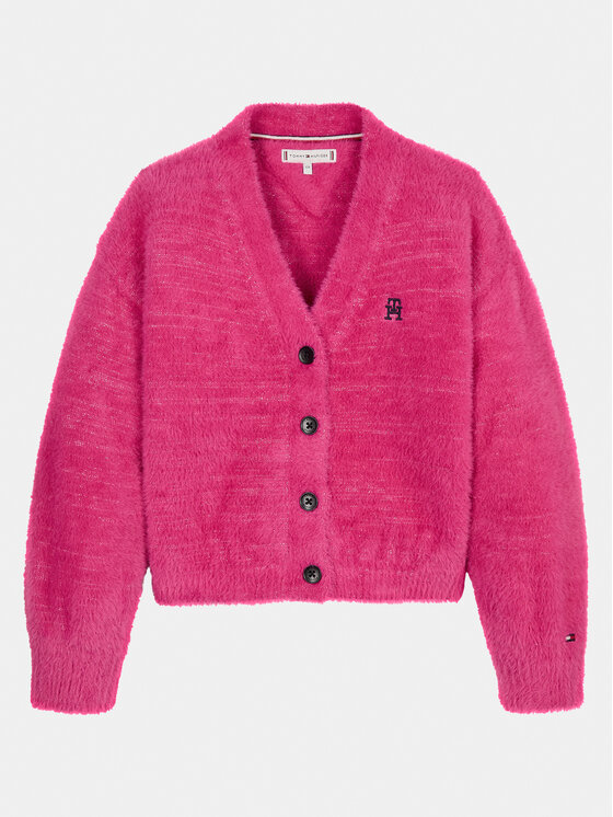 Tommy Hilfiger Kardigán KG0KG07711 Ružová Regular Fit