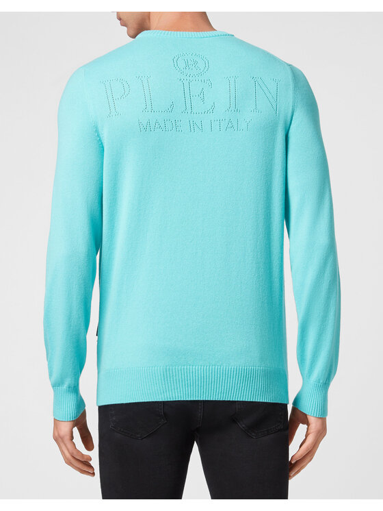 PHILIPP PLEIN PHILIPP PLEIN S dlouhým rukávem 2023 Světle modrá Regular Fit