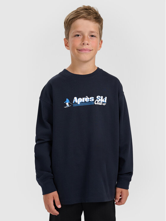 4F 4F Longsleeve APRES SKI Granatowy Oversize