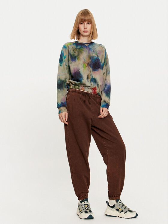 Deha Deha Spodnji del trenirke C12165 Rjava Regular Fit