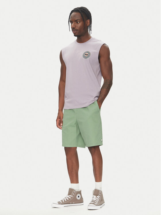 Billabong Billabong Šortky z materiálu Larry Twill EBYWS00114 Zelená Regular Fit