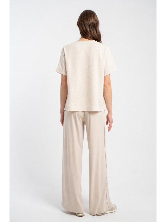 CLICK CLICK Μπλουζάκι 10-6896 Ανοιχτό μπεζ Comfortable Fit