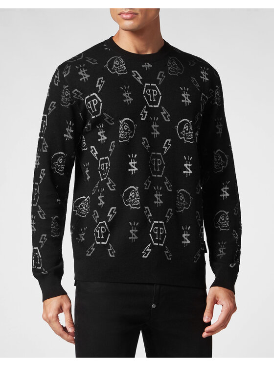 PHILIPP PLEIN PHILIPP PLEIN Longsleeve 8265 Nero Regular Fit