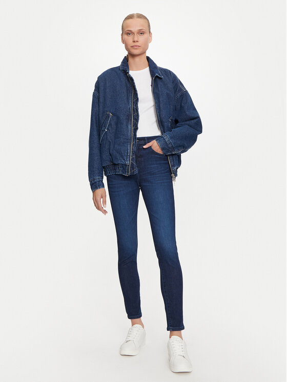 Wrangler Wrangler Jeansy 112358235 Granatowy Skinny Fit