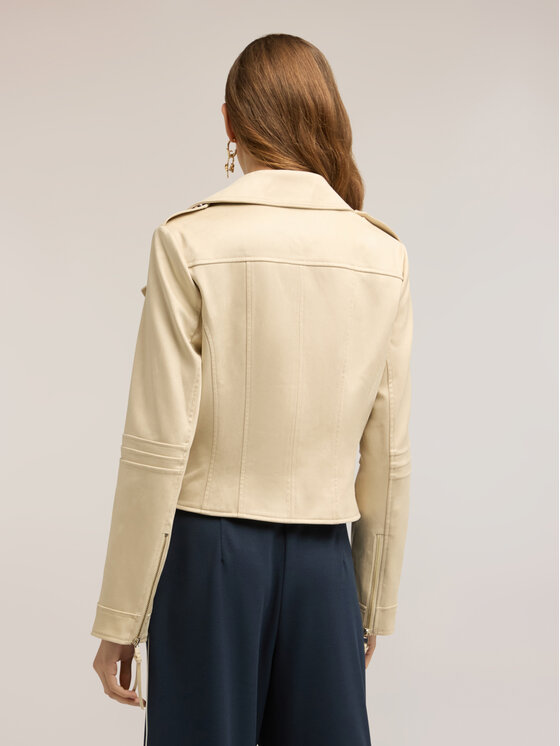 Motivi Motivi Giacca in similpelle R314Q101135N003 Crema Regular Fit