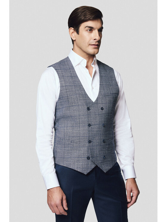 Lancerto Lancerto Kamizelka Fonni KA131125000006 Szary Slim Fit