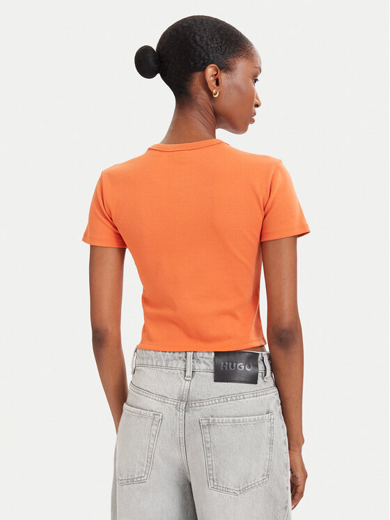 HUGO HUGO T-Shirt Delanor 50512000 Orange Slim Fit