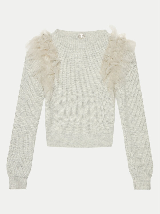 TWINSET TWINSET Sweter 242GJ3080 Szary Regular Fit