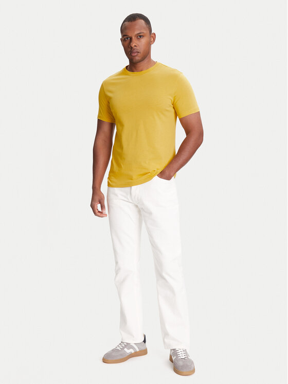 United Colors Of Benetton United Colors Of Benetton T-shirt 3U53J1F15 Žuta Regular Fit
