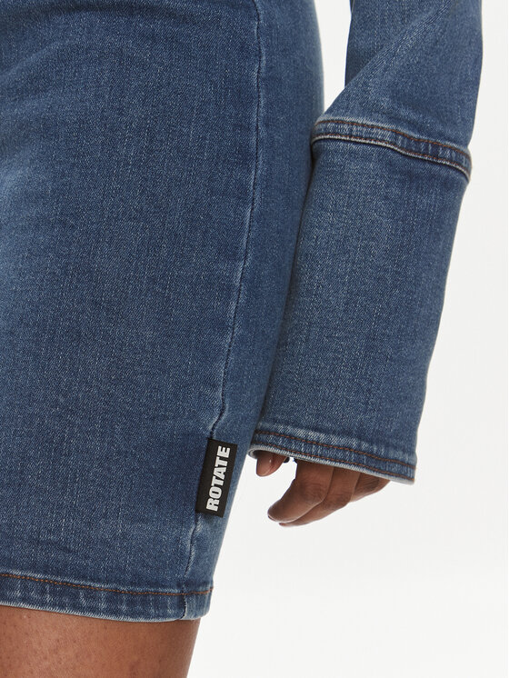 ROTATE ROTATE Sukienka jeansowa 1119351826 Niebieski Slim Fit