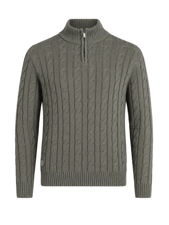 Volcano Volcano Sweter S-ZOOM Zielony Regular Fit