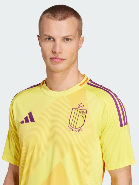 adidas adidas Koszulka techniczna Belgium 25 (Women's Team) Away Jersey Żółty Slim Fit