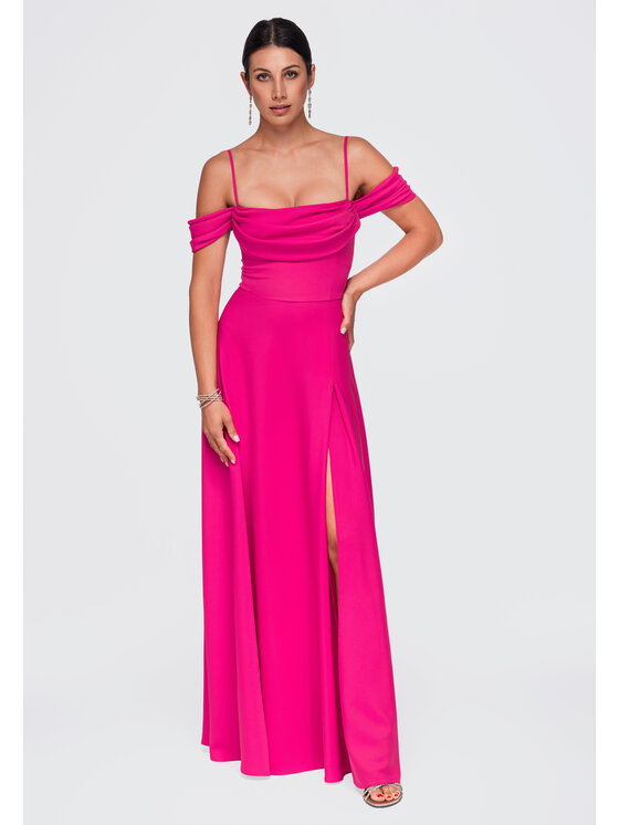 Ombre Ombre Sukienka wieczorowa LA-OM-DLR452 Różowy Regular Fit