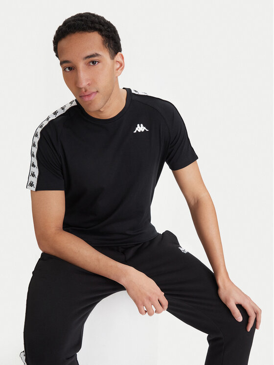 Kappa Kappa T-Shirt Banda Coen 303UV10 Czarny Slim Fit