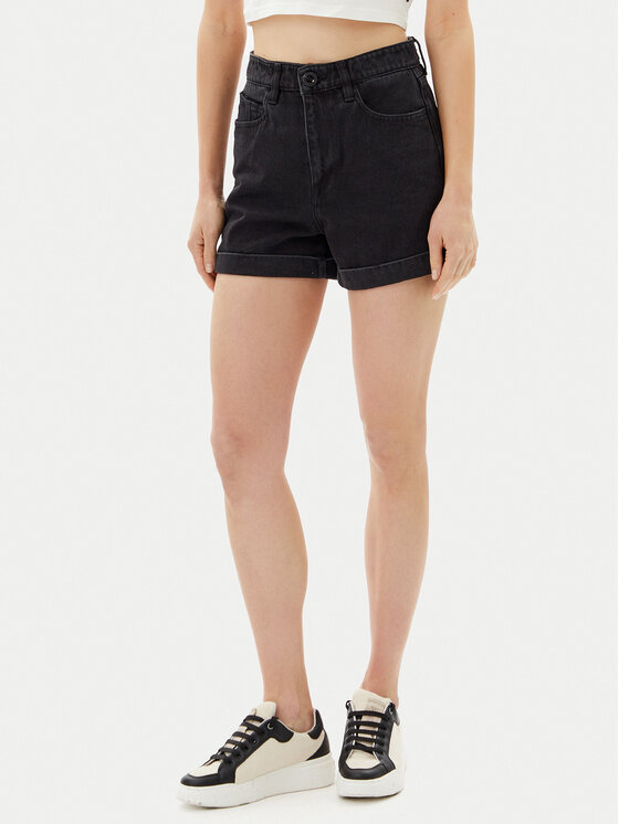 Volcom Volcom Džínové šortky Weelow B2012300 Černá Slim Fit