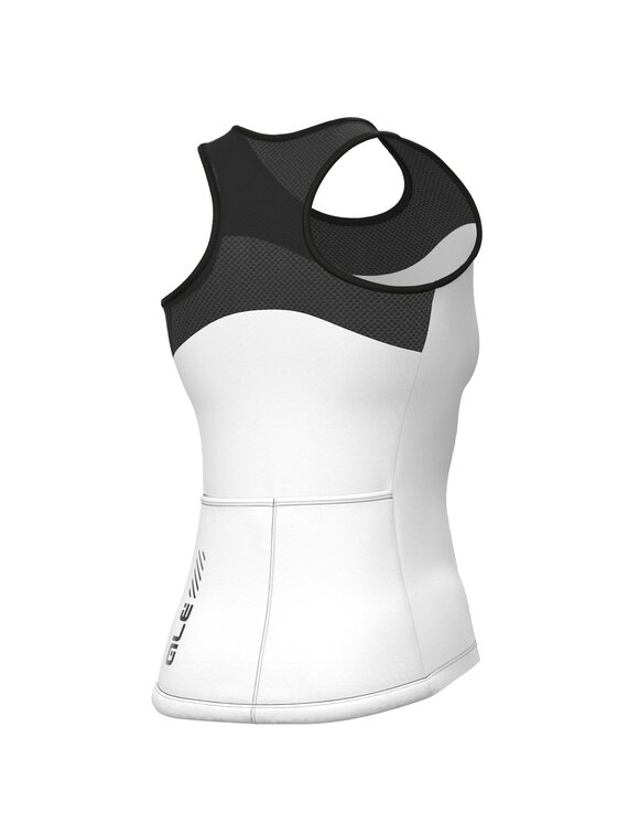 Alé Cycling Alé Cycling Koszulka rowerowa Solid Color Block Tank Top Biały Regular Fit