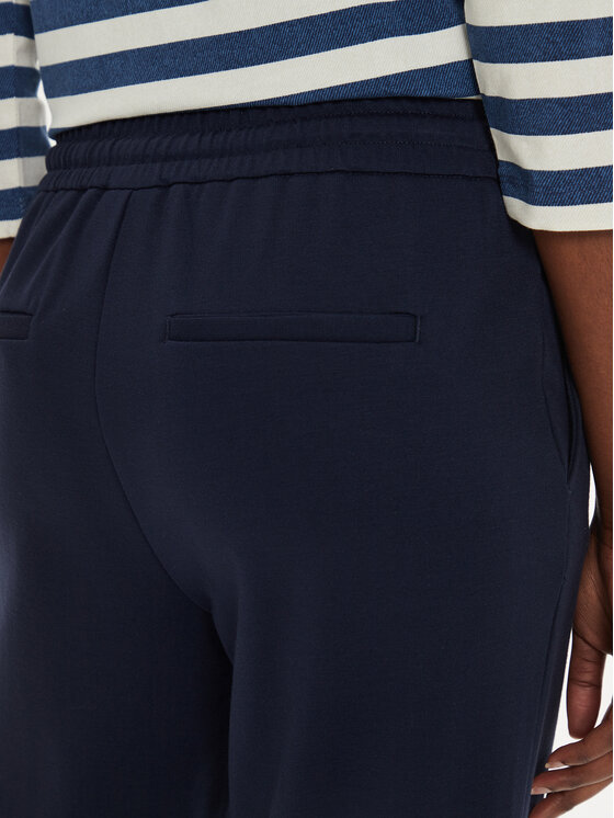 Olsen Olsen Medžiaginės kelnės Lisa 14002210 Tamsiai mėlyna Regular Fit