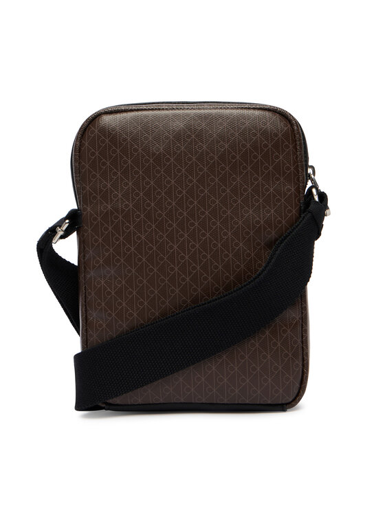 Calvin Klein Calvin Klein Geantă crossover Emblem Aop Coated Slim Reporter LV04D3334G Maro