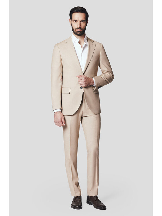 Lancerto Lancerto Garnitur Washington GA073125000002 Beżowy Slim Fit