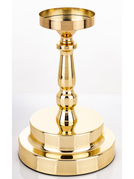 MIAhome MIAhome Świecznik złoty z kloszem 41x15 cm KANDILA Złoty