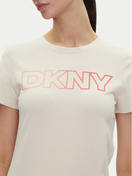 DKNY Sport DKNY Sport T-Shirt DP5T1193 Béžová Regular Fit