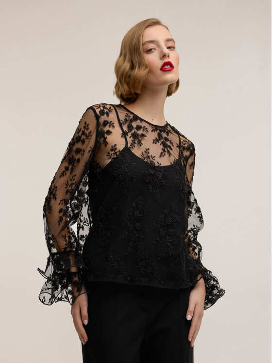 Motivi Motivi Blusa 2808W000756N033 Nero Regular Fit