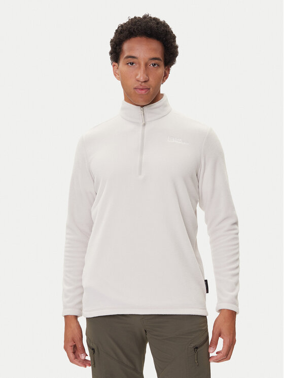 Jack Wolfskin Fleecová mikina Taunus Hz 1709522 Écru Regular Fit