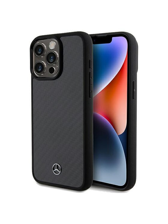 Etui na telefon Mercedes-Benz, Czarne, iPhone 15 Pro Max