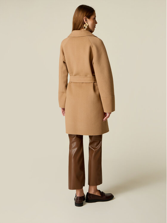 Oltre Oltre Cappotto invernale 0018J000175N012 Crema A-Line Fit