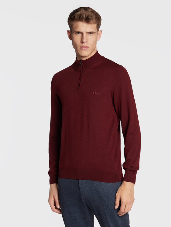 BOSS Boss Džemperis Benji-L 50476365 Bordo Regular Fit