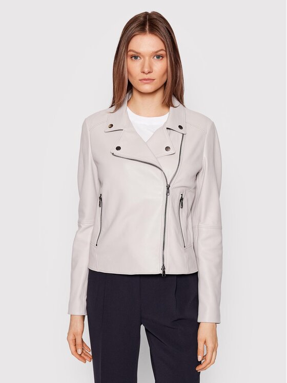 Boss Geacă de piele C_Saleli 50457105 Bej Regular Fit
