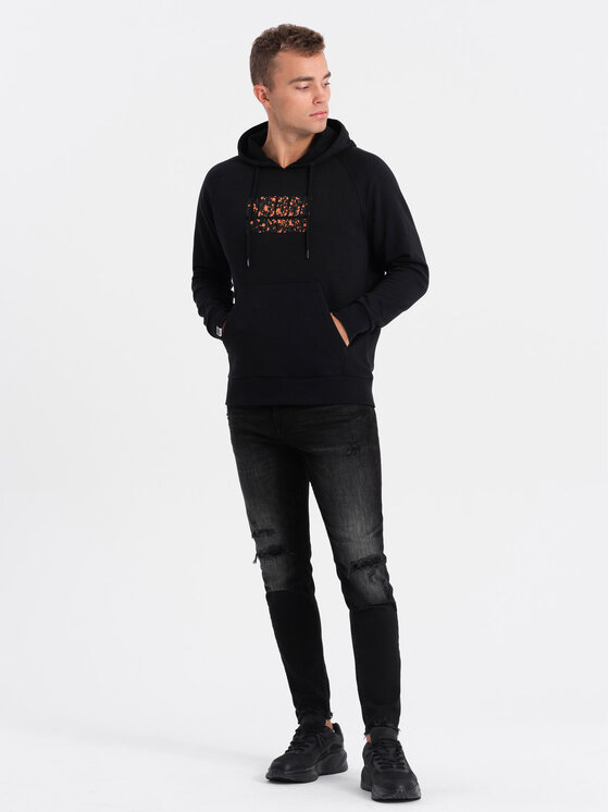 Ombre Ombre Mikina OM-SSPS-0155 Černá Classic Fit