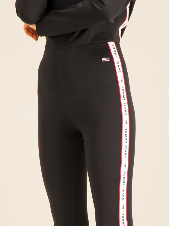 Tommy Jeans Tommy Jeans Legíny Tjw Tape Detail DW0DW07698 Černá Slim Fit