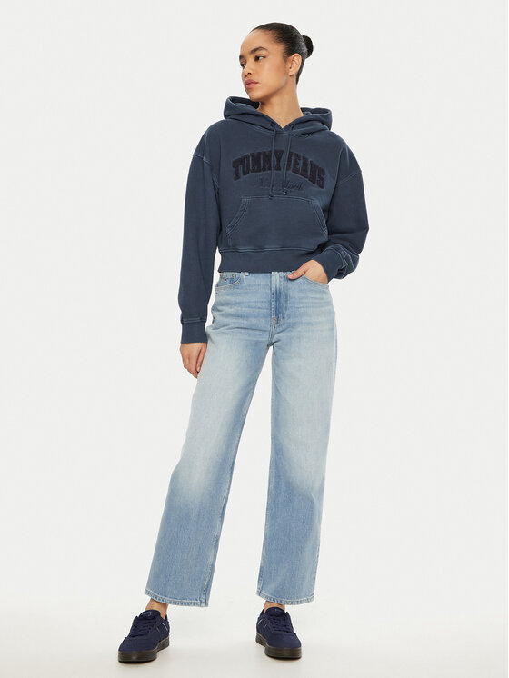 Tommy Jeans Tommy Jeans Bluza DW0DW19413 Granatowy Boxy Fit