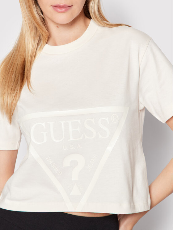 Guess Guess Póló V2YI06 K8HM0 Bézs Regular Fit
