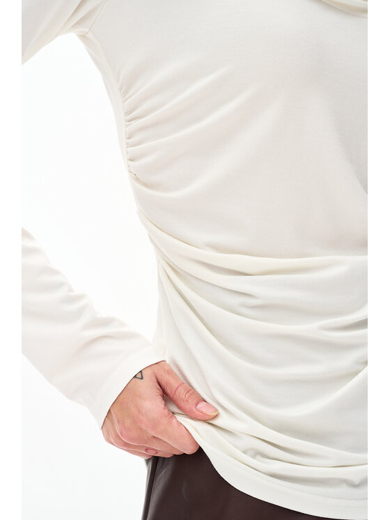 blue shadow blue shadow Bluzka Faraon Écru Regular Fit