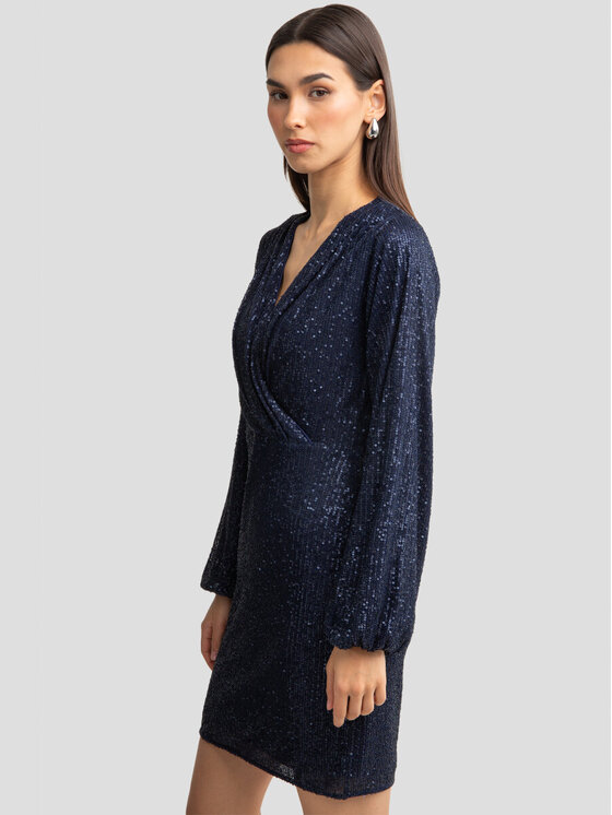 BIG STAR BIG STAR Sukienka wieczorowa LORETA_403_340 Granatowy Basic Fit