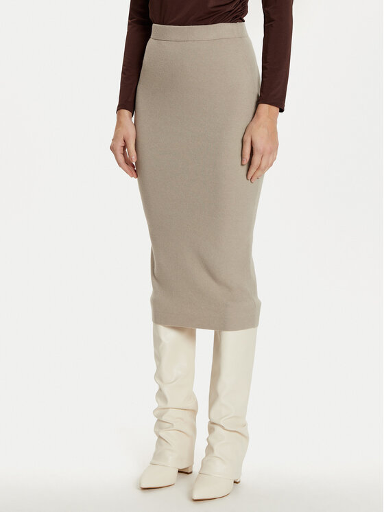 Vero Moda Vero Moda Pouzdrová sukně Fantastic 10320638 Šedá Slim Fit