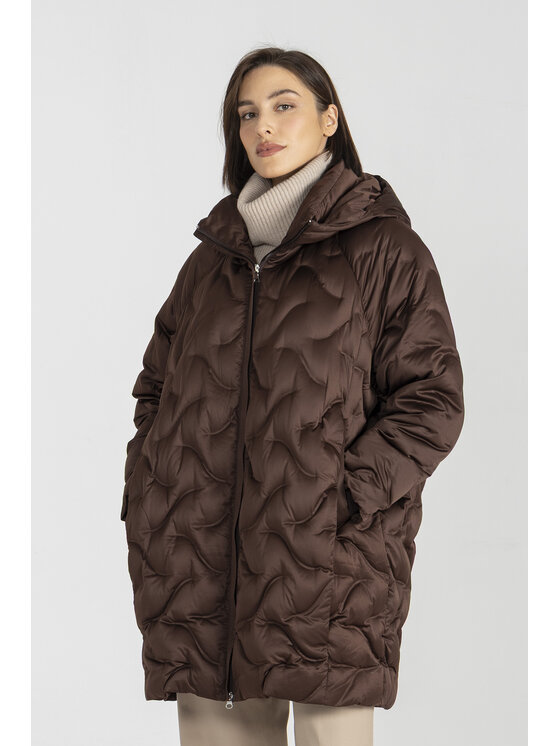 Deni Cler Milano Deni Cler Milano Kurtka zimowa T-DC-9063-E5-40-71-1 Brązowy Oversize