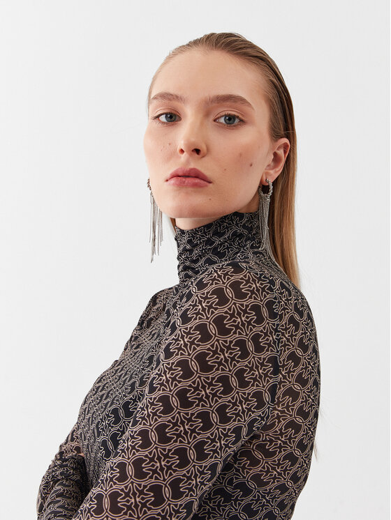 PINKO Pinko Bluza Lamu 101813 A13G Črna Slim Fit