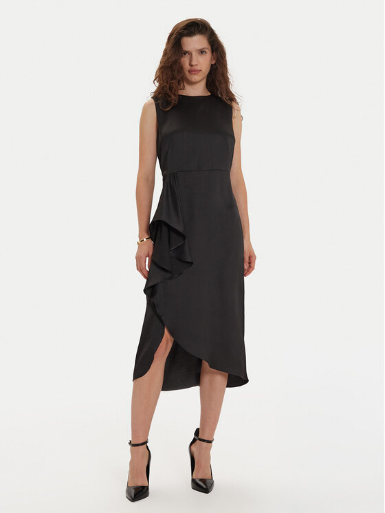 DKNY Koktejlové šaty DD4GTB81 Čierna Slim Fit