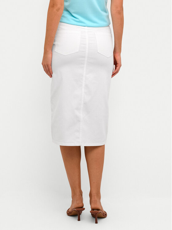 Kaffe Kaffe Джинсова спідниця Zelina 10508734 Білий Regular Fit