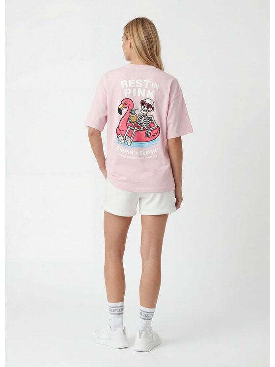 PITBULL PITBULL T-Shirt REST IN PINK Różowy Regular Fit