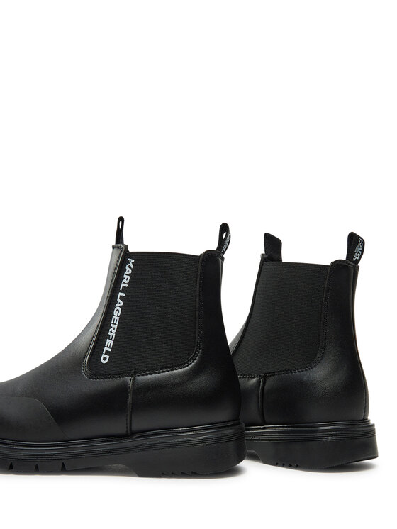 Karl Lagerfeld Kids Karl Lagerfeld Kids Kotníková obuv s elastickým prvkem Z30365 M Černá